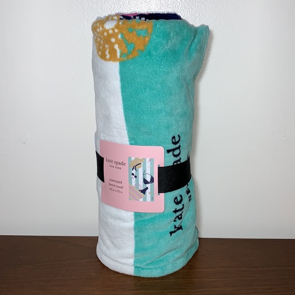 kate spade NY Beach Towel, 100% Cotton, 40” x 70” - Picture 12 of 16